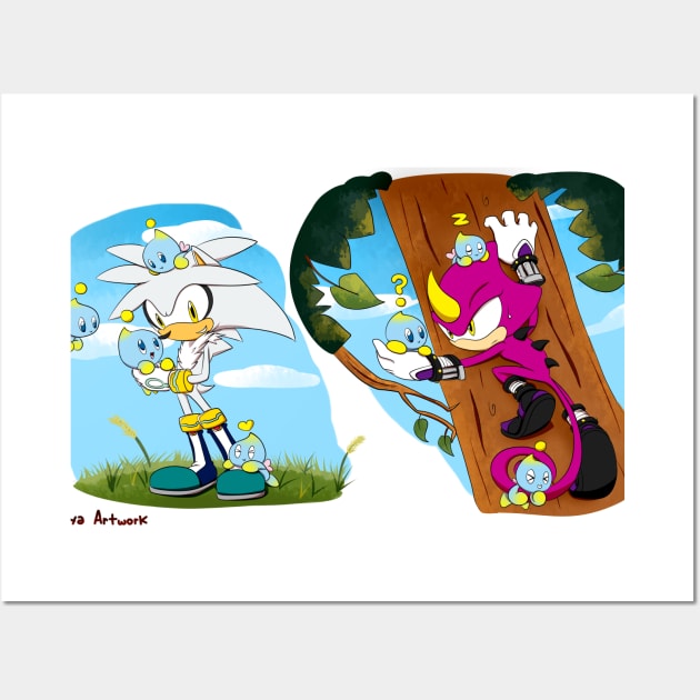 Silver and Espio chao mission Wall Art by idolnya